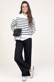 CC Heart |  Soft striped sweater Collins | black white  | Picture 3