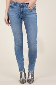 7 For All Mankind :  Mid waist skinny jeans Roxanne | blue - img8
