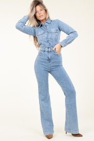 7 For All Mankind :  Stretch denim jumpsuit Luxe | blue - img2