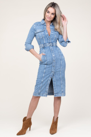 7 For All Mankind |  Stretch denim dress Luxe | blue  | Picture 4