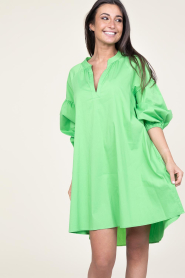 Devotion |  Poplin dress Izoldi | green  | Picture 4