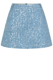 Second Female |  Mini-skirt with sequins Lemara | blue  | Picture 1