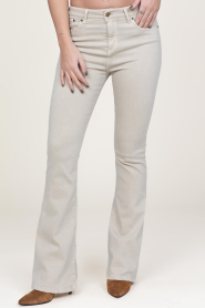 Lois Jeans |  High waist flared stretch jeans Raval L32 | beige  | Picture 4