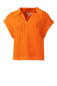 Suncoo |  Ajour zigzag knit Perikel | orange  | Picture 1