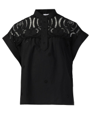 Suncoo |  Embroidery blouse Lina | black  | Picture 1