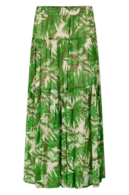 Lollys Laundry |  Maxi skirt with print Sunset | green  | Picture 1