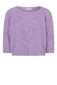 Lollys Laundry |  Cropped cable sweater Tortuga | purple