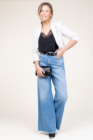 Twinset |  Wide leg soft jeans Louiza | blue  | Picture 3