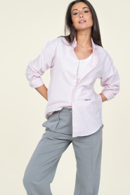 Mercer |  Recycled cotton blouse The Oxford | pink  | Picture 6