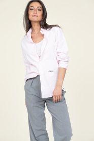 Mercer |  Recycled cotton blouse The Oxford | pink  | Picture 2