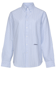 Mercer |  Recycled cotton blouse The Oxford | blue