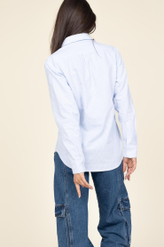 Mercer |  Recycled cotton blouse The Oxford | blue  | Picture 9
