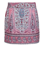 Antik Batik |  Cotton paisley print skirt Tajar | red  | Picture 1