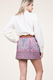 Antik Batik |  Cotton paisley print skirt Tajar | red  | Picture 8