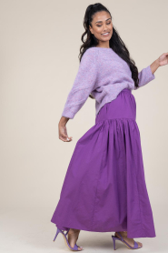 Antik Batik |  Poplin maxi skirt Pop | purple  | Picture 6