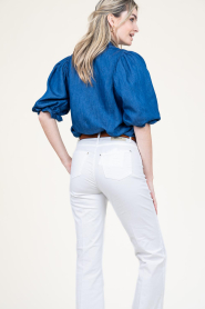 Louizon | Lyocell denim blouse Patricia | blauw  | Afbeelding 8