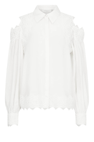 Copenhagen Muse | Kanten blouse met cut-outs Molly | naturel  | Afbeelding 1