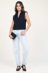 Copenhagen Muse :  Cropped waistcoat Tailor | black - img4