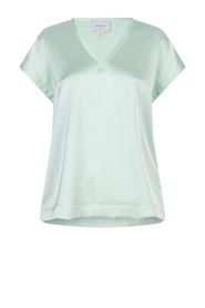Dante6 |  Satin stretch top Luiza | green  | Picture 1