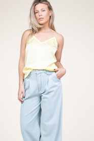 Dante6 |  Stretch satin top Obu | yellow  | Picture 4