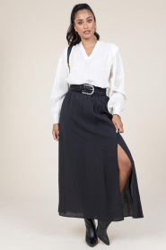 Dante 6 |  Modal blend maxi skirt Reverie | black  | Picture 2