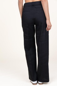 Dante 6 |   Trousers in linen blend Zach | black  | Picture 5