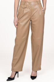 Dante 6 |  Faux leather pants Reese | camel  | Picture 5