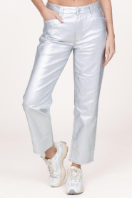 Dante 6 |  Metallic cropped jeans Axelle | silver  | Picture 4