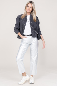 Dante 6 |  Metallic cropped jeans Axelle | silver  | Picture 2