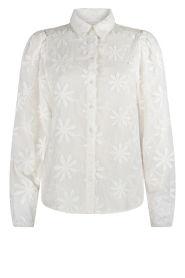 Aaiko |  Jacquard blouse Lien | white  | Picture 1