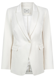  Shiny jacquard blazer Amilla | white