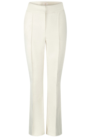  Shiny jacquard trousers Hanna | white