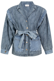 Aaiko |  Denim jacket with removable sleeves Julina | blue  | Picture 1