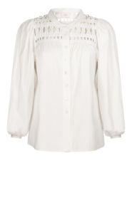 Aaiko |  Blouse with openwork details Paiva | natural