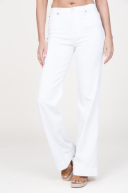 7 For All Mankind |  High waist wide leg pants Dojo | white  | Picture 5
