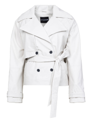  Leather trenchcoat Anza | white