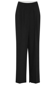 Herskind |  Pleated trousers with slit Rupert | black