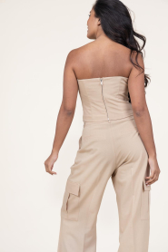 Herskind |  Bustier top with zipper Cosima | beige  | Picture 9