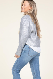 Co'Couture |  Metallic boxy sweater Row | silver  | Picture 7