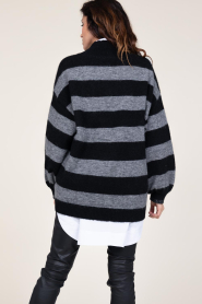Co'Couture |  Mohair striped sweater Cozy | black  | Picture 9