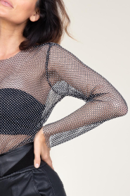 Co'Couture |  Mesh top with sequins Krystal | black  | Picture 8