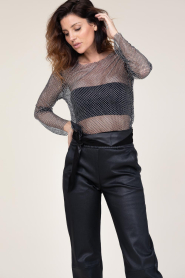 Co'Couture |  Mesh top with sequins Krystal | black  | Picture 5