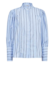 Co'Couture |  Striped blouse Ivana | blue