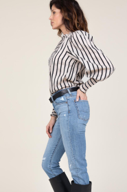Co'Couture |  Striped blouse Sadie | natural  | Picture 7