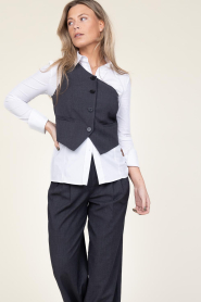 Co'Couture |  One-shoulder waistcoat Vida | grey  | Picture 5