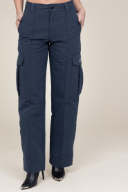Co'Couture |  Cotton cargo pants Jenkins | blue  | Picture 6
