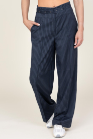 Co'Couture |  Pinstripe trousers Blue | blue  | Picture 4