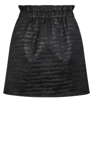 Co'Couture |  Metallic striped skirt Fleur | black  | Picture 1