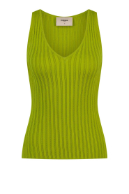Freebird |  Knit top with V-neck Kori | green  | Picture 1
