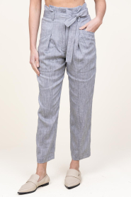 IRO |  Paperbag pants in linen blend Zinah | grey  | Picture 8
